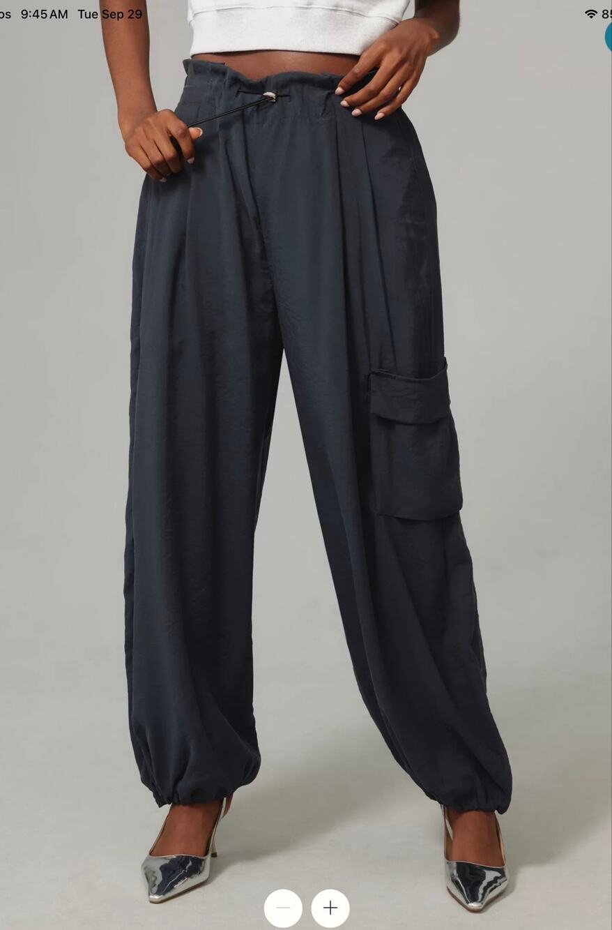 By Anthropologie Bungee Parachute Pants Dark Gray Size XS Cargo Joggers